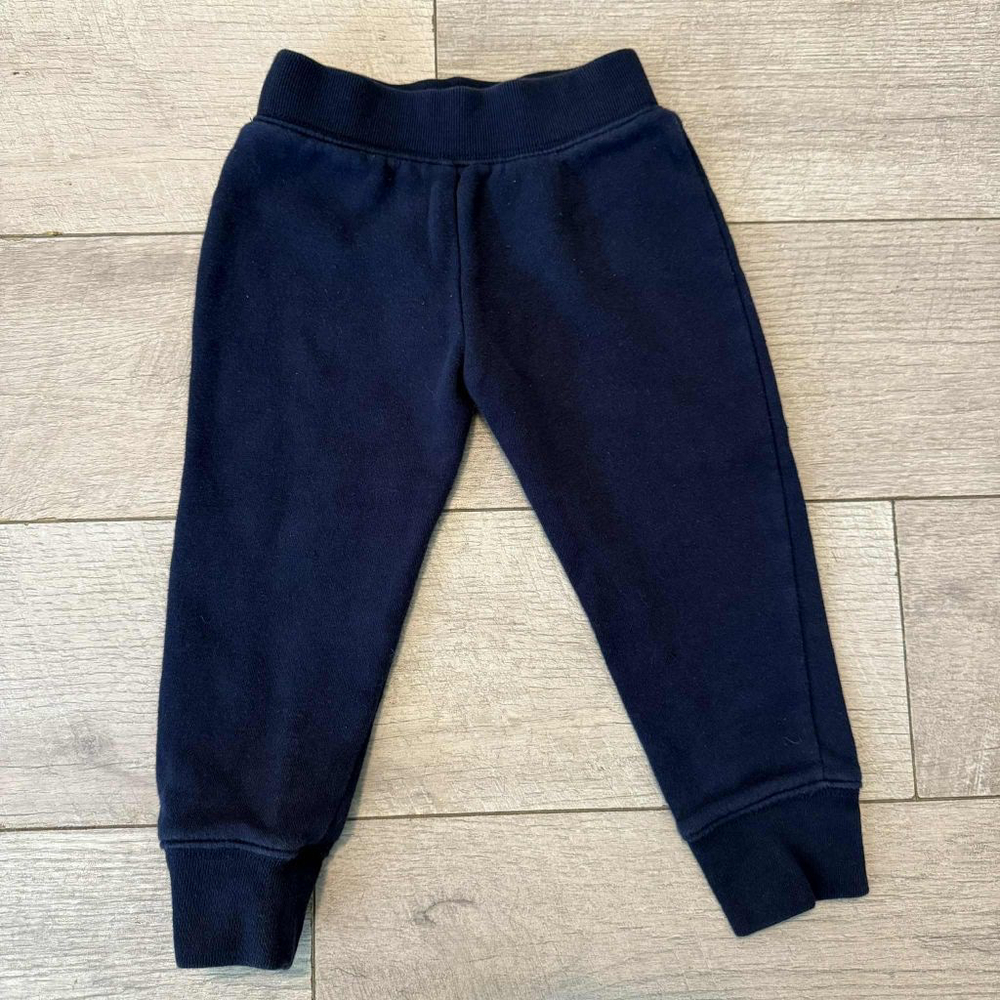 Boys GAP Sweatpants & Joggers 3T Navy White Logo - Picture 2 of 6